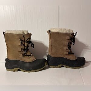 Lands’ End leather winter snow waterproof insulated boots men size 7